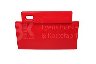 Скребок эргономичный полипропиленовый - 200 х 125 мм., красный