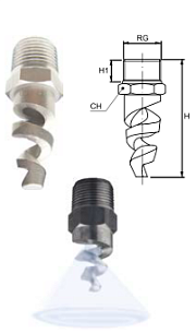 Полноконусные форсунки E (Стандартные спирального типа) 