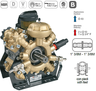 Насос мембранный Comet серия IDS 960 (93 л/мин; 50 бар)