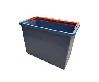 Ведро пластиковое серое с оранжевой ручкой 7 л