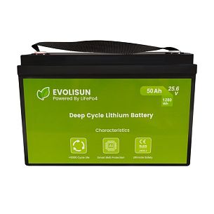 Аккумулятор литиевый EVOLISUN LiFePO4 25.6 V, 50 Ah (50A)