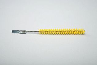 Ерш ручной с резьбой средней жесткости, полиэстер - 12х100х160 мм., желтый