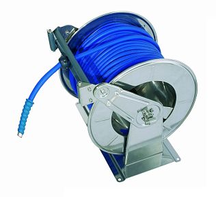 Барабан с электроприводом для рук. 100м.1/2" (нерж.) 1/2"ш.1/2"ш. 12 В 200 бар (пульт упр.)