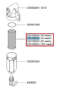 Фильтрующий элемент 40 меш 