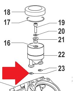 Кольцо 2,62х17,13 насоса BP300