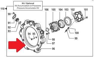 Коллектор насоса BP300 - 2 (замена арт.0415007100A)
