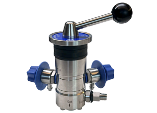 Эжектор ST-164  для 2-х моечных средств с подачей воздуха вход 3/8 г. выход 1/2 г. воздух 3/8 ш.