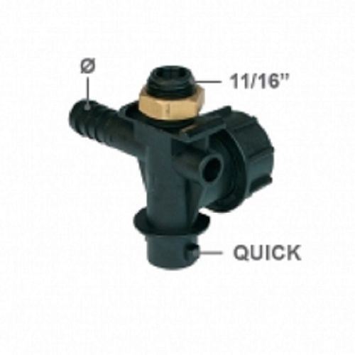 Корпус 1-на позиционный шланового типа D1/2(13mm.) с верхним креплением; левый