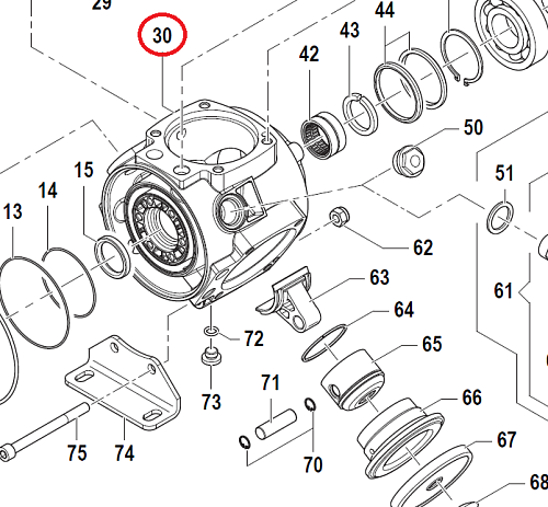 Корпус насоса  APS 51/61/71