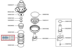 Фильтрующий элемент 50 меш, син.