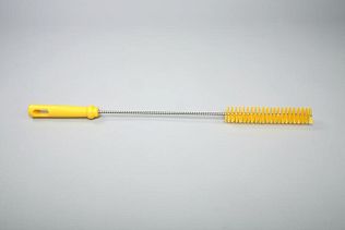 Ерш для чистки труб/бутылок средней жесткости, полиэстер - 40х150х500 мм., желтый