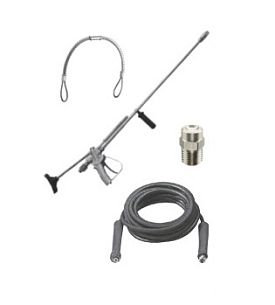 Комплект 1000 бар пистолет с форсункой 15 Ø0,9 "Damb" с копьем 1 метр вход M24x1,5 шланг 20 метров