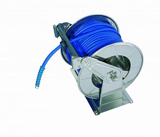 Барабан с электроприводом для рук. 100м.1/2" (кр.) 1/2"ш.1/2"ш. 12 В 200 бар