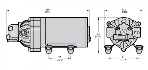 Насос мембранно-поршневой Comet® серия EVERFLO EF 2200 (8,3 л/мин; 4,8 бар) 12V