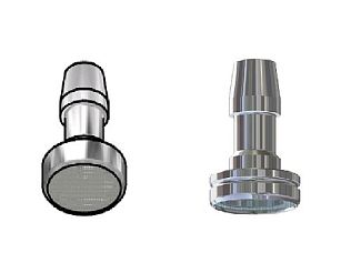 Фильтр для моющих средств AISI 316L с пластиковой сеткой, штуцер 7 мм