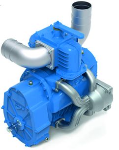 Насос вакуумный JUROP DL 400, 1000 об/мин, правое вращение, пневмоклапан, гладкий вал