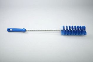 Ерш для чистки труб/бутылок средней жесткости, полиэстер - 50х150х500 мм., синий