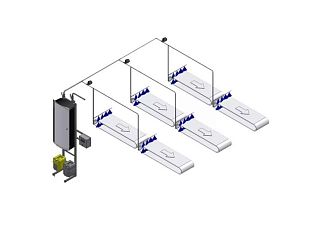Установка автоматической мойки конвейерных лент KES 180/20