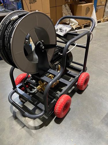 Аппарат каналопромывочный KEM 48,5/185 TW  с электродвигателем 15 кВт с барабаном 50 метров 