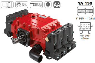 Насос шести плунжерный Comet серия YA 130 (104 л/мин; 50 бар)