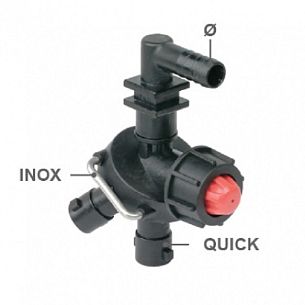 Корпус 3-х позиционный шланового типа D3/4"(19mm.); концевое