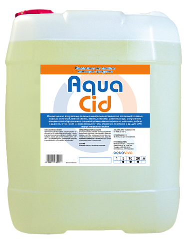 Кислотное не пенное моющее средство  AquaCid 1л 
