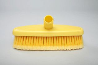 Щетка моющая с резиновыми краями, мягкая - 265х90 мм, желтый