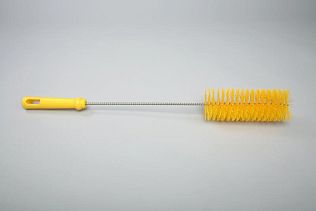Ерш для чистки труб/бутылок средней жесткости, полиэстер - 50х150х500 мм., желтый