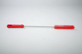 Ерш для чистки труб/бутылок средней жесткости, полиэстер - 40х150х500 мм., красный