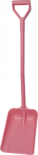 Лопата литая с короткой ручкой, эргономичная, полипропилен - 270 х 340 х 1120 мм., розовый 