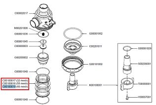 Фильтрующий элемент 80 меш, желт.;
