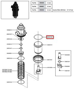 Уплотнительное кольцо всасывающего фильтра