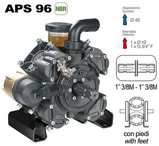 Насос мембранный Comet серия APS 96 (88 л/мин; 50 бар); вал ВОМ 1"3/8