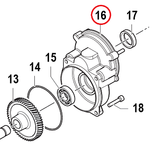 Суппорт редуктора насоса MC 25