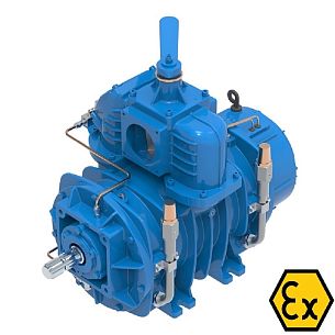 Насос вакуумный JUROP PNR 124 D ATEX, левое вращение, ручной клапан