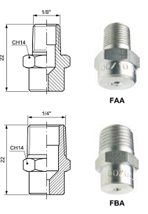 Стрельчатые форсунки FAA FBA
