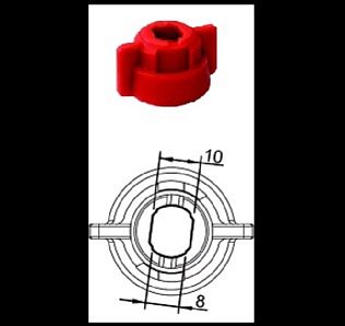 Гайка распылителя универсальная (черн.)
