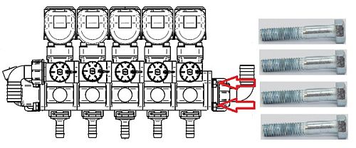 БОЛТ М8 VITE VTE M8X318 INOX (4х1)
