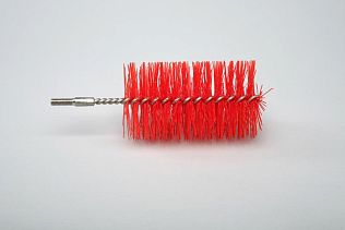 Ерш ручной с резьбой средней жесткости, полиэстер - 60х100х160 мм., красный