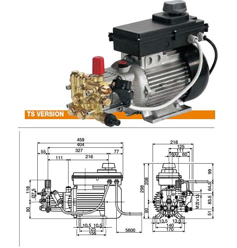 Насос плунжерный MTP AXR 9/140 TSI с эл. двигателем 2,9 Квт 220 В