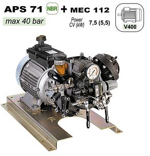 Насос мембранный Comet серия APS 71 (67,2 л/мин; 40 бар) с эл. двигателем MEC112 (380В)