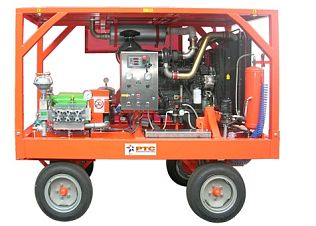 Гидродинамическая установка PTC4D 47 л/мин 1300 бар 110 кВт, под. насос 2-х осной тележке 