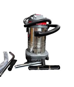 Пылесос для сухой и влажной уборки Комета 1 турб., бак 30 л,нерж сталь, 1000Вт, полная комплектация