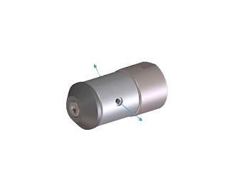 Роторная насадка тип-T  DN>85 ( T75 ) 1 /2” BSP 92,1  l/min 1400 бар вставки 2xM4