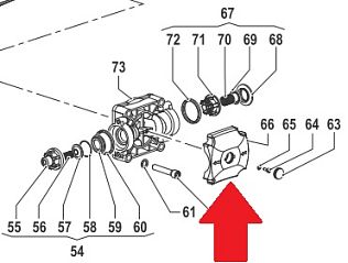 Крышка пластиковая насоса BP300 (чёрный)