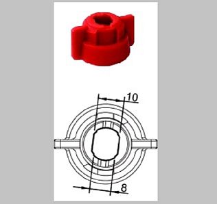 Гайка распылителя универсальная (сер.)