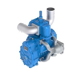 Насос вакуумный JUROP DL 150, 1000 об/мин, левое вращение, ручной клапан, гладкий вал