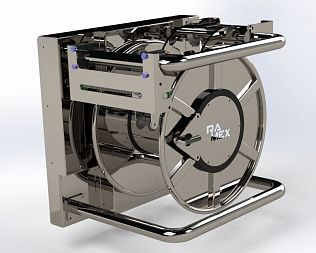 Барабан с гидроприводом для рук. дл. 130м 3/4" (нерж.) 3/4"ш.3/4"ш. 200 бар