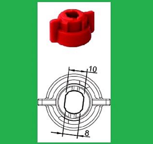 Гайка распылителя универсальная (зел.)