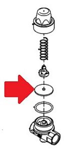 Мембрана обратного клапана форсункодержателя (садовый)